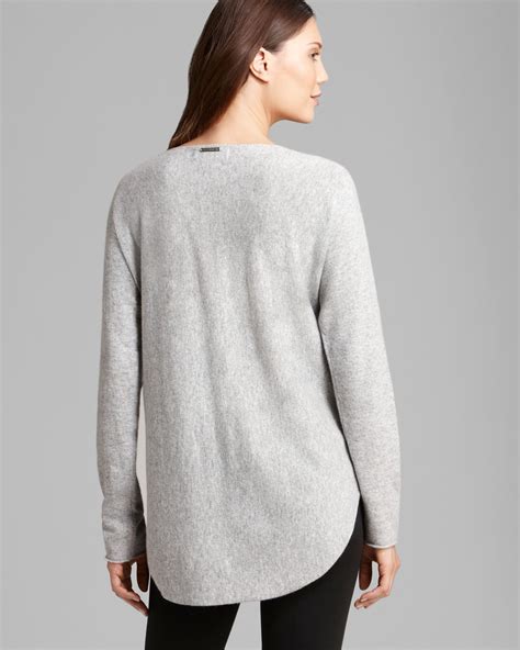 michael kors high low hem side zip sweater|Michael Kors.